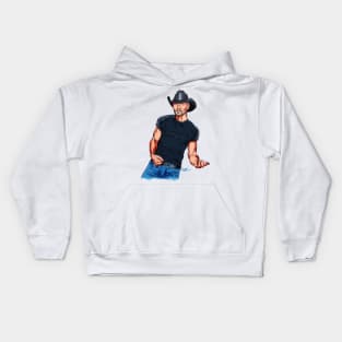 Tim McGraw - An illustration by Paul Cemmick Kids Hoodie